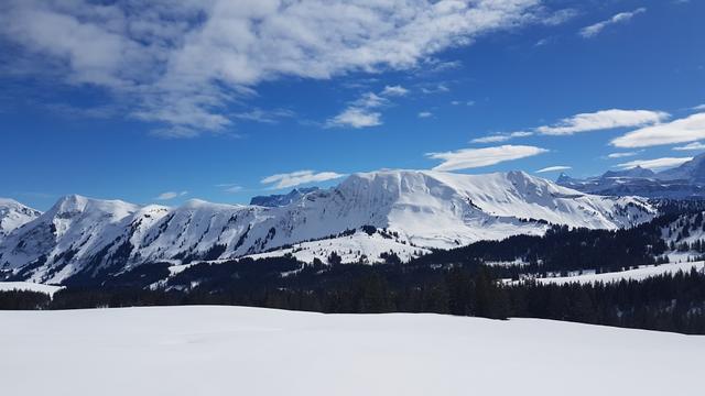 sehr schöner Blick auf Augstmatthorn und Riedergrat. War sehr schön als wir dort oben standen