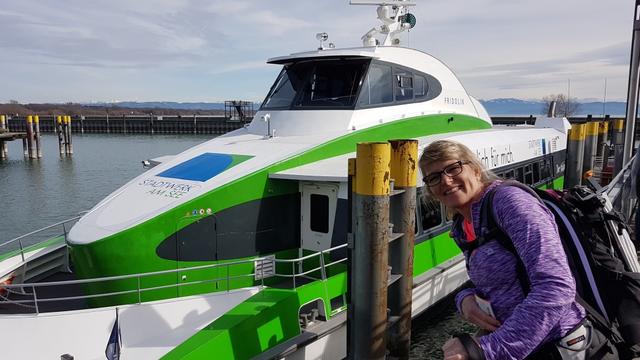 mit dem Katamaran fahren wir zurück nach Konstanz