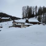 Blick zurück zum Hof Zuort und zum Chalet. Hier fühlt man sich wohl