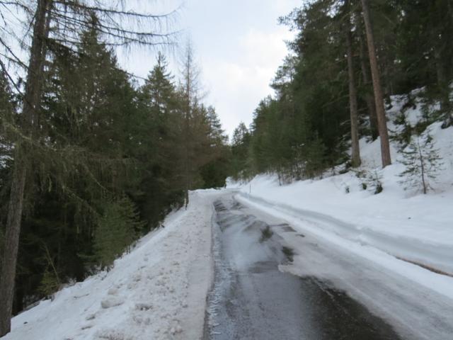 kurz nach der zweiten grossen Kehre bei Punkt 1375 m.ü.M...