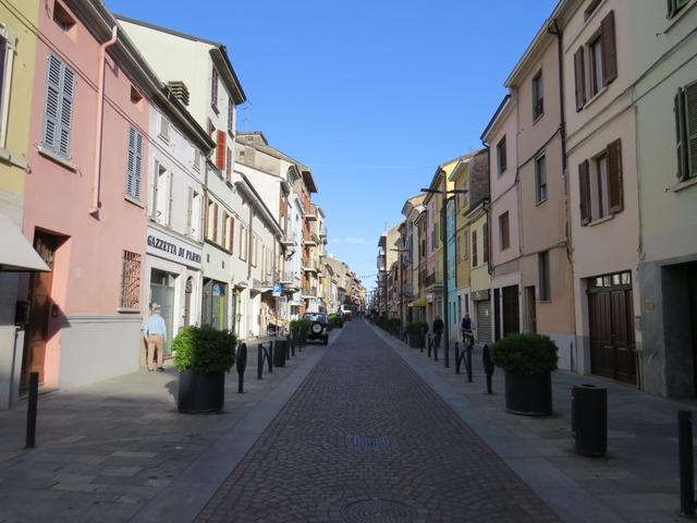 der Pilgerweg führt uns durch die autofreie Altstadt von Fidenza