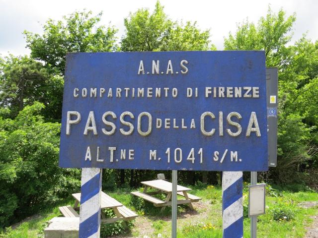 der Passo della Cisa 1041 m.ü.M. ist der höchste Übergang auf der Via Francigena in Italien