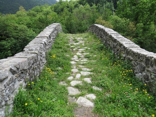 über diese Brücke überqueren wir den tief unter uns liegende Fluss Magra