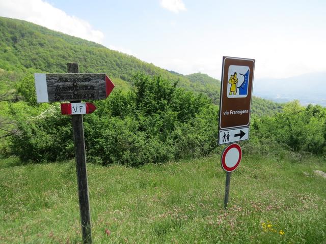 hier oben endet der Kreuzweg, der von Arzengio heraufkommt