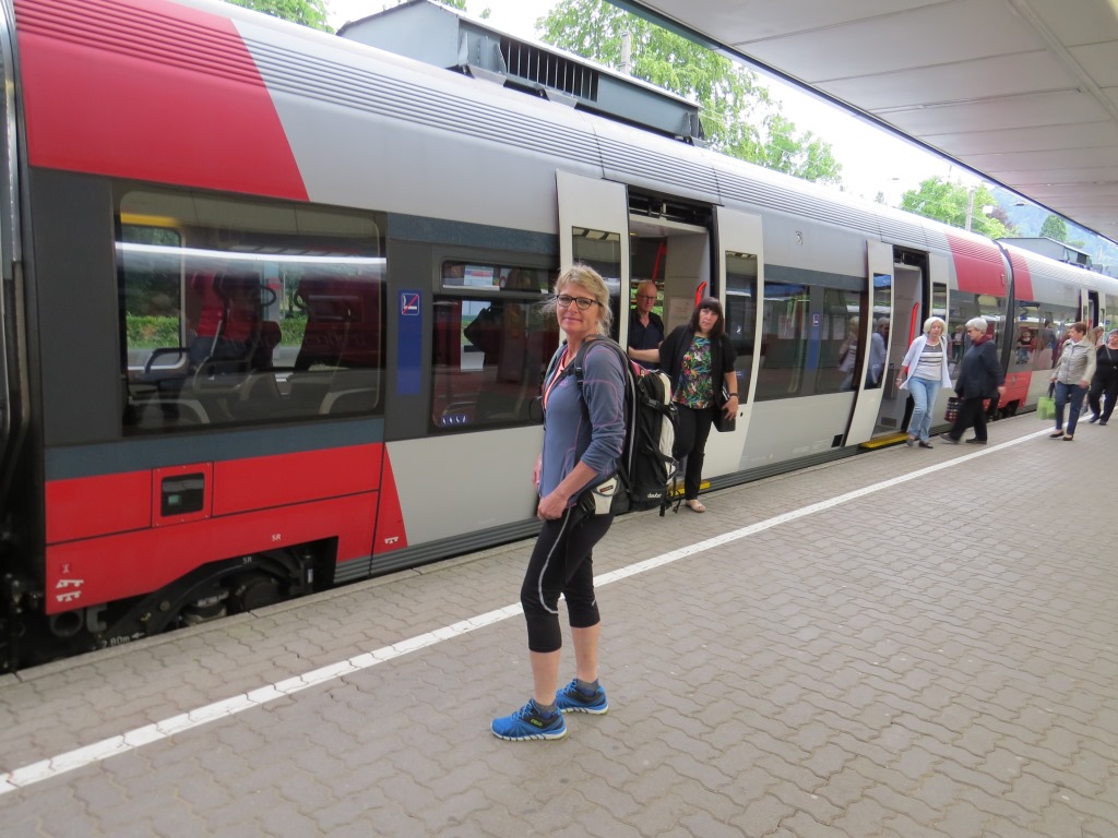 mit dem Zug fahren wir von Bregenz nach Lindau