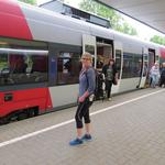 mit dem Zug fahren wir von Bregenz nach Lindau