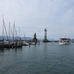 Blick in den Hafen von Lindau