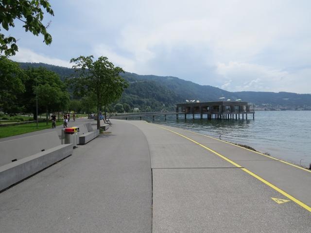 alles an der breiten Seepromenade entlang, nehmen wir das letzte Teilstück nach Bregenz unter die Füsse