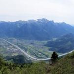 sehr schönes Breitbildfoto mit Rheintal, Drei Schwestern, Rätikon, Falknis und Fläscher Berg, bei allen standen wir schon obe