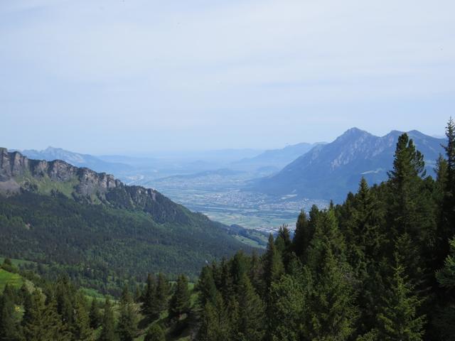 Blick über das Rheintal hinweg Richtung Bodensee