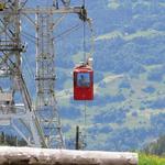 mit der Seilbahn geht es nun ins Tal hinunter, und danach mit dem Bus zurück nach Sargans