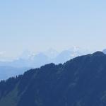 man sieht sogar das Dreigestirn: Eiger, Mönch und Jungfrau