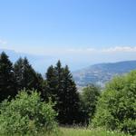 auf der grossen Sonnenterrasse des Bergrestaurant geniessen wir die fantastische Aussicht auf den Genfersee...