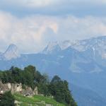 Blick auf Dent de Jaman und Rochers de Naye. Die beiden haben wir einen Tag später besucht