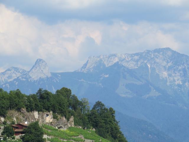 Blick auf Dent de Jaman und Rochers de Naye. Die beiden haben wir einen Tag später besucht