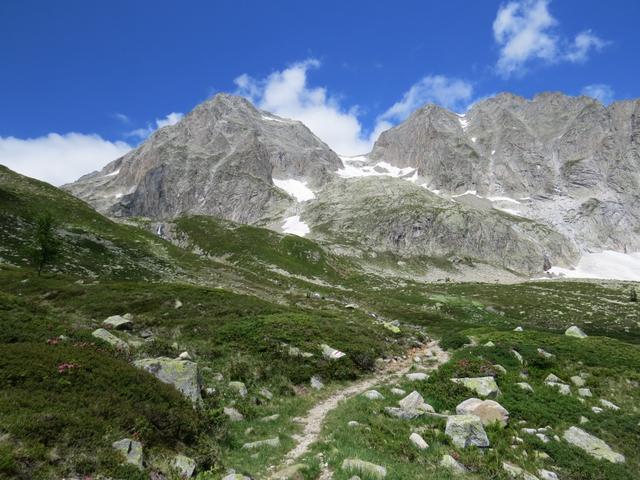 wie eingeplant biegen wir bei der Weggabelung links ab...