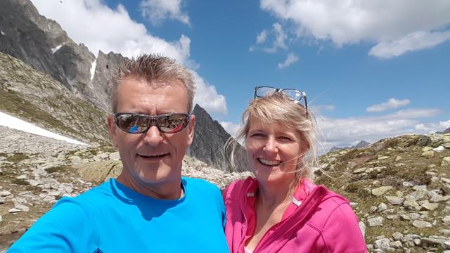 Erinnerungsfoto am Lago delle Pigne