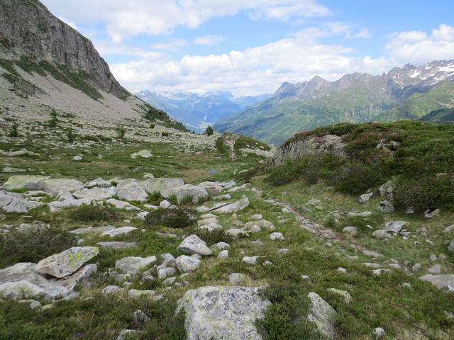 der Wanderweg ist immer gut ersichtlich und bezeichnet