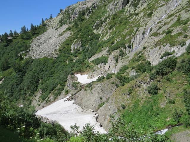 Blick zurück von wo wir gekommen sind