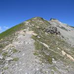 alles am breiten Grat entlang, der Tomülhorn vor uns, steigen wir weiter aufwärts