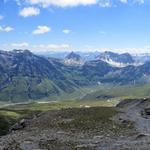 Blick zum Bruschghorn, Gelbhorn, Pizzas d'Anarosa und Alperschällihorn