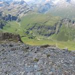 Tiefblick zur Alp Tomül