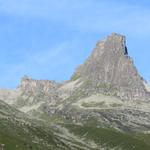 Blick hinauf zum Zervreilahorn. Links davon das Furggelti das wir überqueren werden