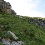 gnadenlos zieht der Bergweg aufwärts