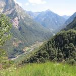wir geniessen einen traumhaften Blick auf das Val Verzasca und den Pizzo di Vogorno