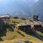 Blick hinunter zur Bergstation der Seilbahn