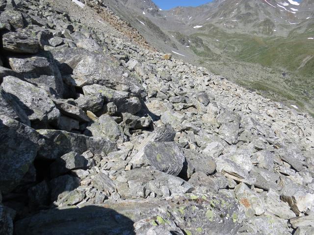 die Strecke ist aber fast ausnahmslos mit Steinplatten ausgelegt