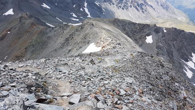 Blick auf das eher flache Teilstück vom Südgrat