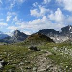 schönes Breitbildfoto vom Meidsee aus gesehen, mit Blick Richtung Weisshorn