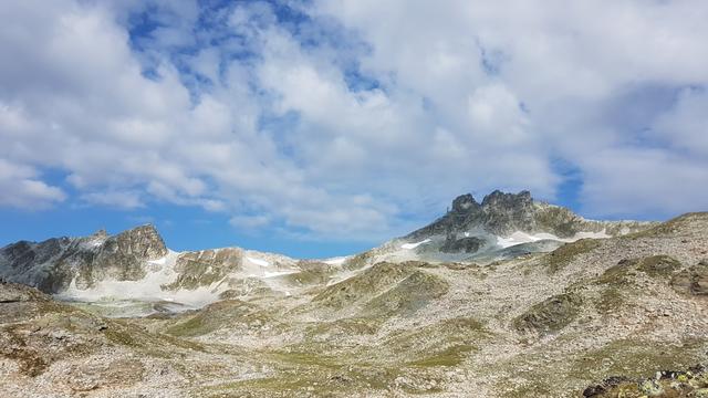 am Ende des Meidtälli zwischen den Meidzänd links, und dem Meidspitz rechts, der Meidpass