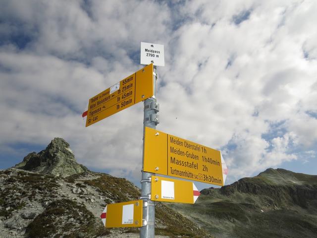 ...und wir stehen auf dem Meidpass 2789 m.ü.M.