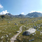 schönes Breitbildfoto mit Bella Tola, Meidspitz, Meidpass, Meidzänd und Turtmannspitze