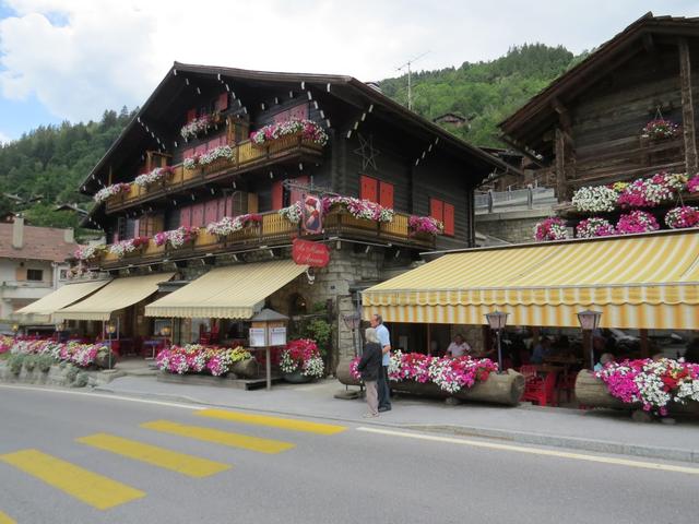 das Au Manoir d'Anniviers in Vissoie. Hier haben wir auch schon übernachtet