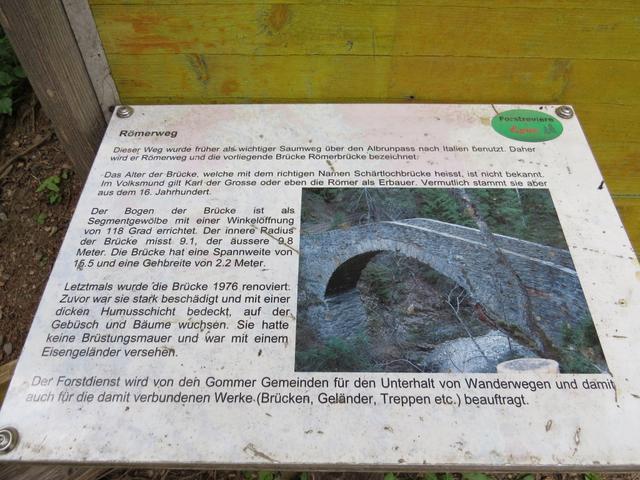 Hinweistafel zur "Römerbrücke"