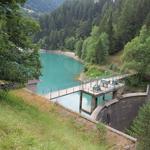 ...und gleichzeitig den kleinen Stausee 1309 m.ü.M.