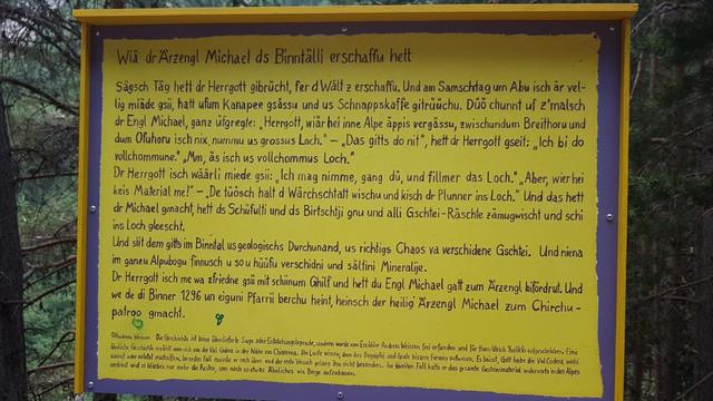 eine interessante Geschichte wie der Erzengel Gabriel das Binntal erschaffen hat.