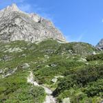 bei Punkt 1889 m.ü.M. biegt der Weg Richtung Norden ab