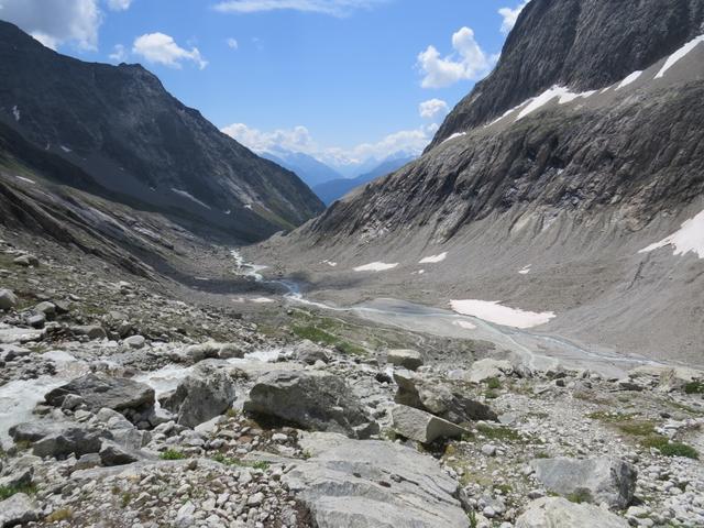 Blick zurück von wo wir gekommen sind