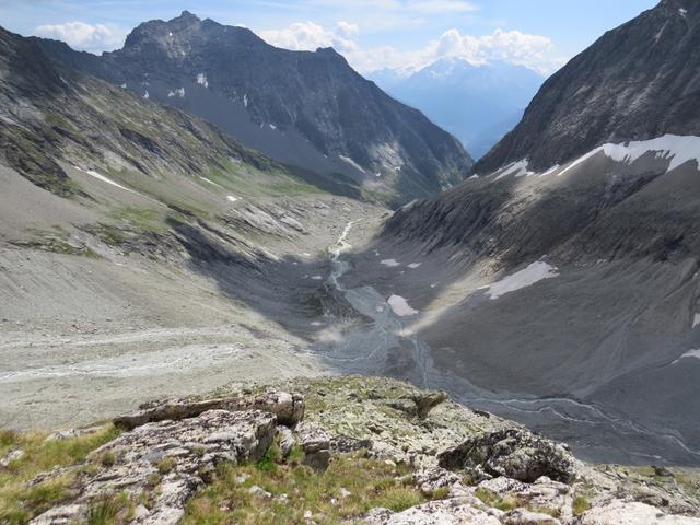 Blick auf die Ebene von wo wir gekommen sind