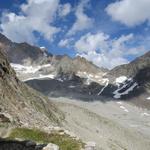 Blick auf Grüebhorn, Gredetschlicka und Gredetschhorli