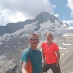 Erinnerungsfoto mit Bietschhorn im Hintergrund