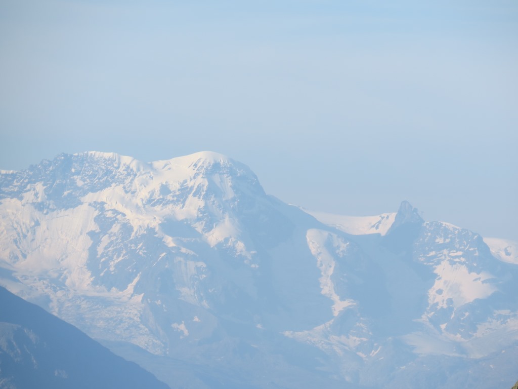 sogar das Breithorn mit Klein Matterhorn ist zu erkennen