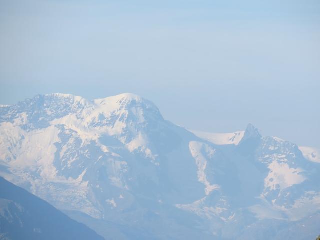 sogar das Breithorn mit Klein Matterhorn ist zu erkennen