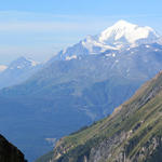 was für ein Anblick! Breithorn, Mettelhorn den wir bestiegen haben, und Weisshorn