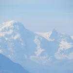 das Breithorn und Klein Matterhorn herangezoomt