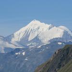 der gewaltige Weisshorn mit Bishorn und Brunegghorn